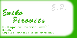 eniko pirovits business card